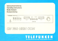 Telefunken CN-750-Owners-Manual